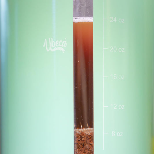 Ubeca French Press 34 oz Coffee Maker | Mint Green | Thick Borosilicate Glass | Bamboo Handle 2-Layer | Stainless Filter and cover | Easy Clean Eco-Friendly Gift ready Set