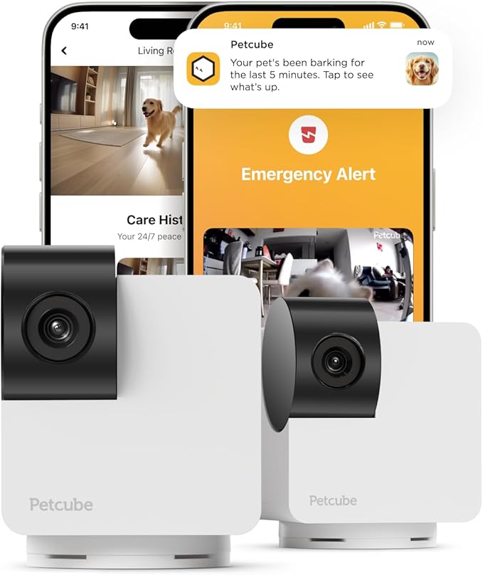 Petcube Cam 360 – Wi-Fi Pan-Tilt Pet Security Camera with App