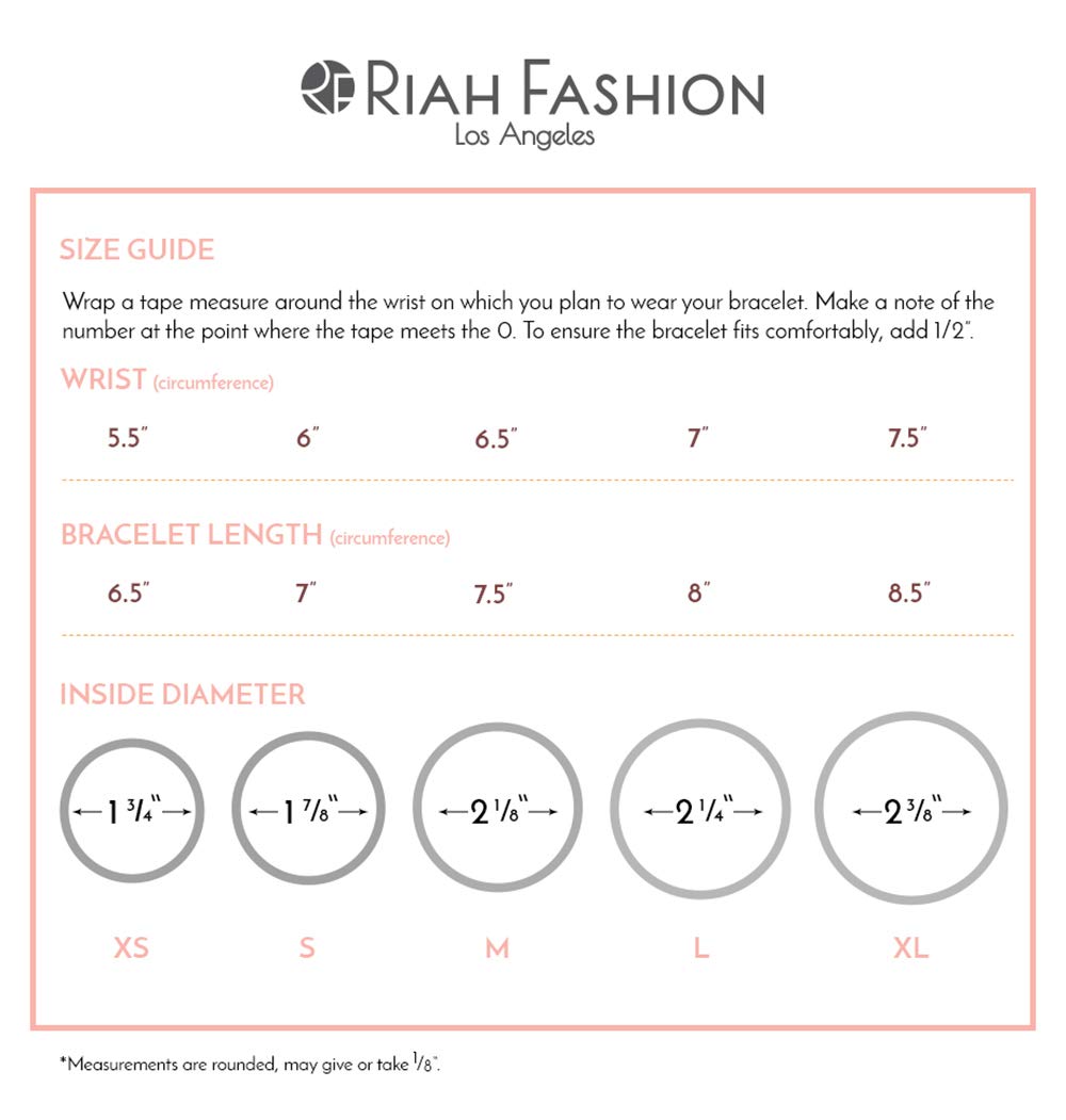 RIAH FASHION Multi Color Stretch Beaded Stackable Bracelets - Layering Bead Strand Statement Wrap Bangles (Original - Turquoise, 7.0 Inches)