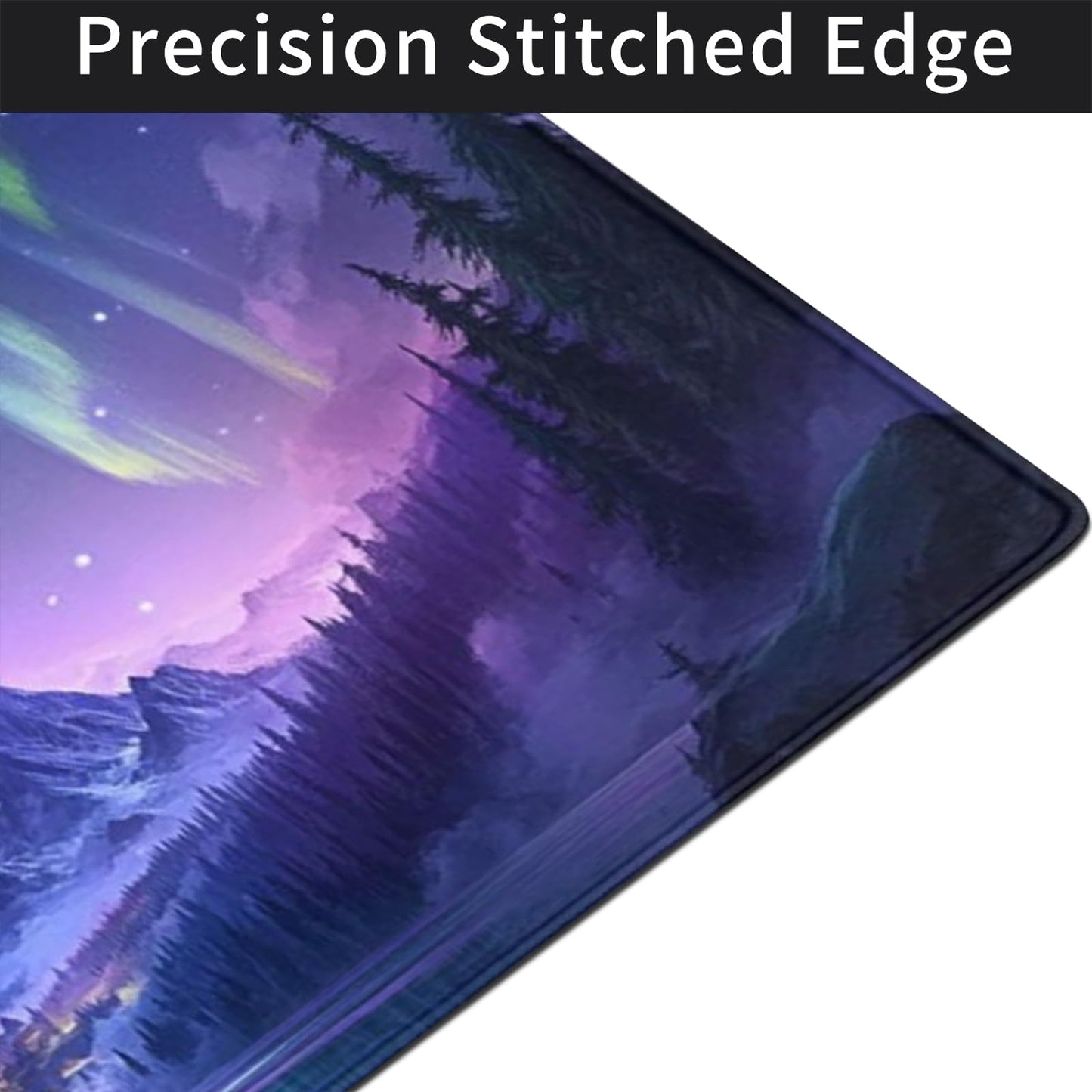 ZOCOZY Extended Mouse Pad Large Gaming Mouse Pads - Aurora Painting Northern Lights Mountains Stars Desk Pad Computer Desk Mat Non-Slip Mousepad for Game Players, Office, Study (48" x 24")