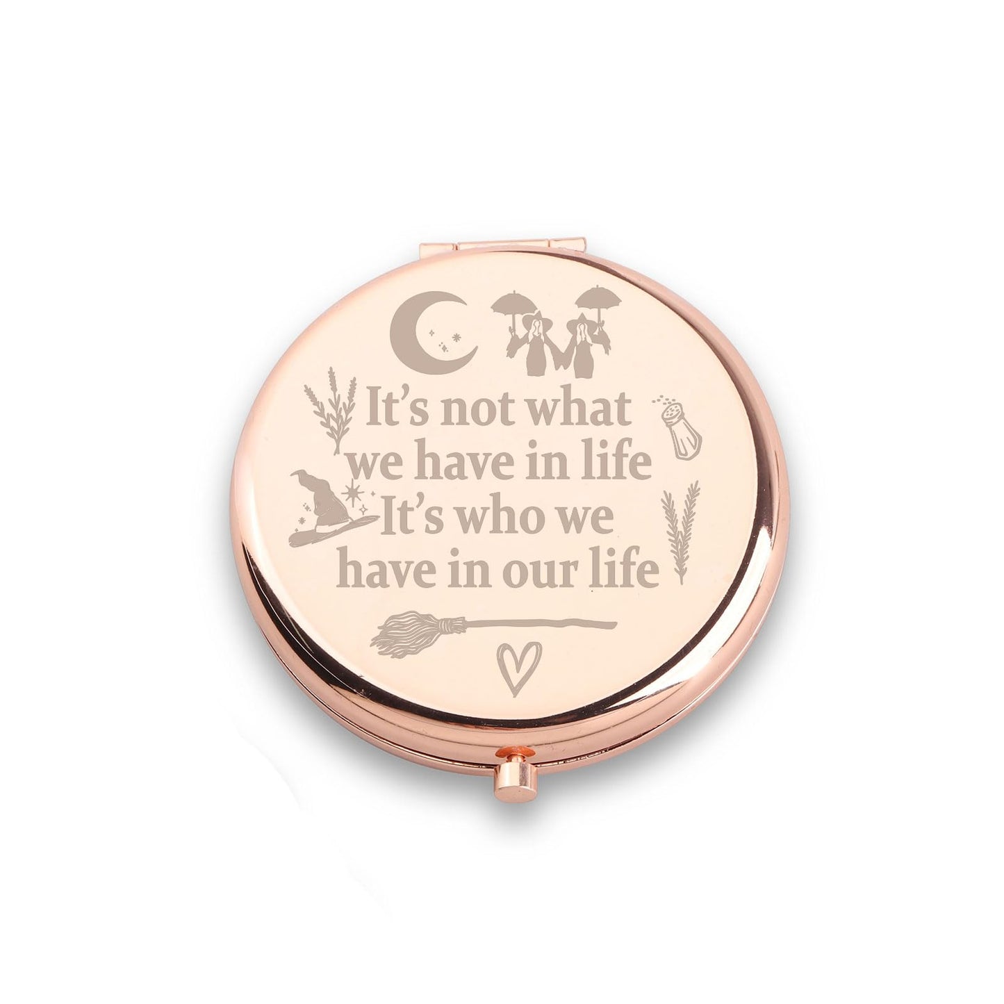 WUSUANED Witch Sister Makeup Mirror Practical Movie Inspired Mirrorr TV Show Fan Gift Magic Witch Gift Witchy Fans Gifts