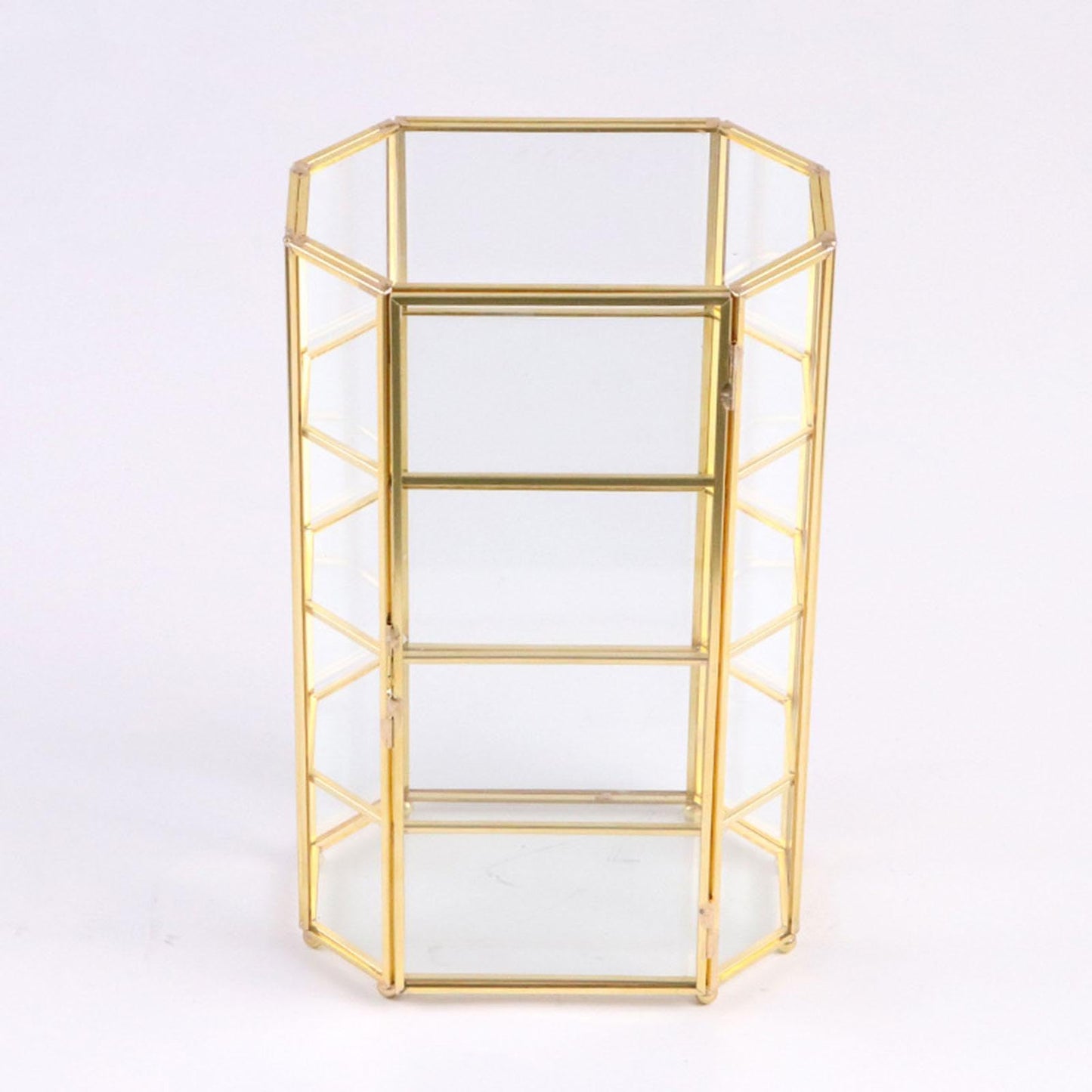 Colaxi Glass Jewelry Box Jewelry Display Case,Birthday Gift,Transparent,Makeup Storage Case Trinket Box Organizer for Bracelet Rings
