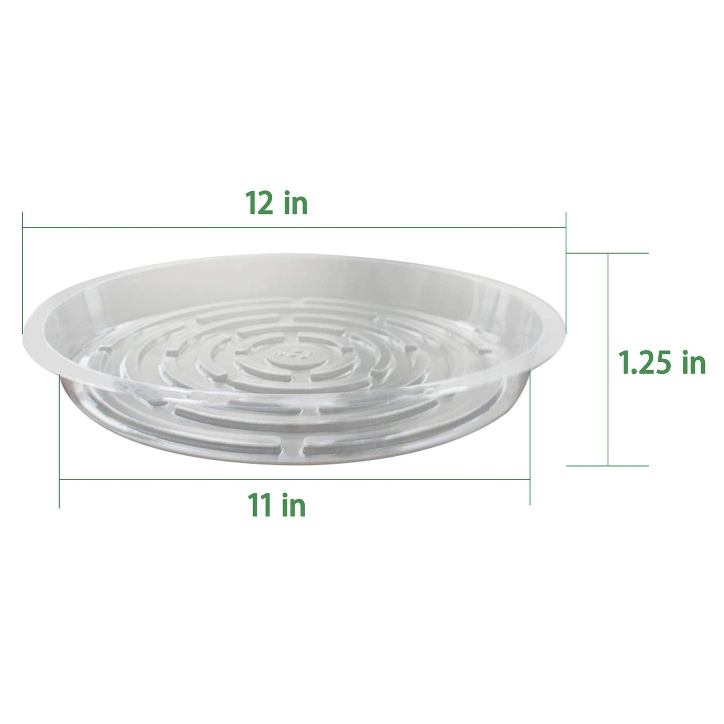 labworkauto 5 Pieces of Clear Thick Plastic Heavy Duty Sturdy Plant Saucer Drip Trays Replacement for pots