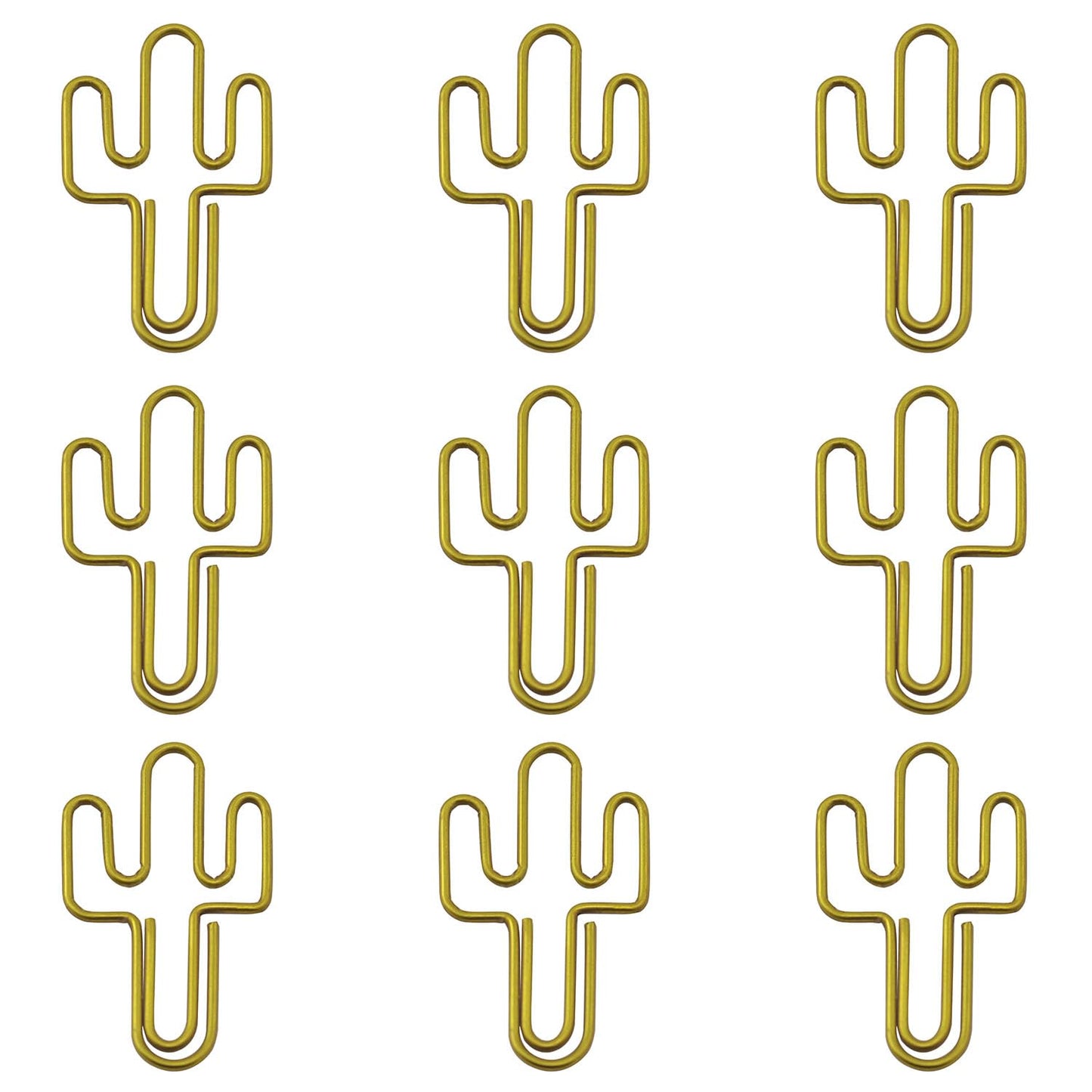 XGNG 50PCS Cactus Metal Paper Clips Pins Iron Creative Stationery Data Classification Books Loose-Leaf Clips for The Office