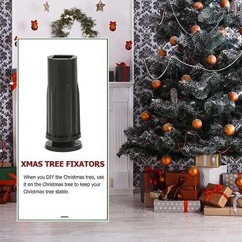 MAGICLULU 6pcs Christmas Tree Plastic Base Christmas Tree Standing Base Xmas Tree Bottom Holders for Christmas Tree Stationary (Black)