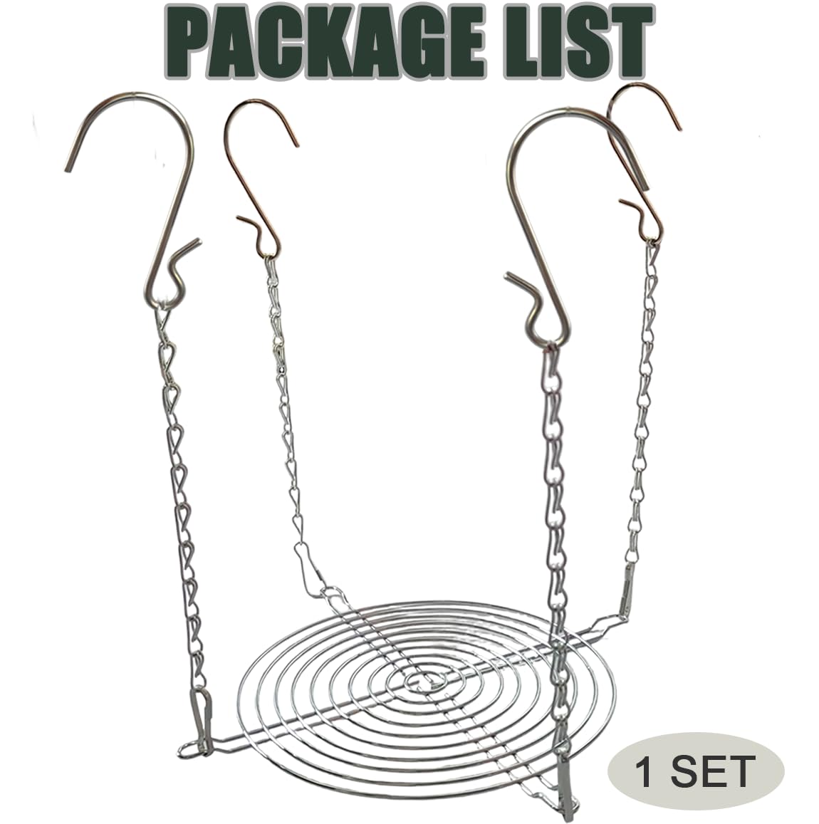 Toeloioh 1Set Adjustable Height Planter Inserts for Tall Planters Large Pots,4 Hooks Fits in The Top Openings,Chain Planter Filler Elevate Plants,Wedding & Party Decor
