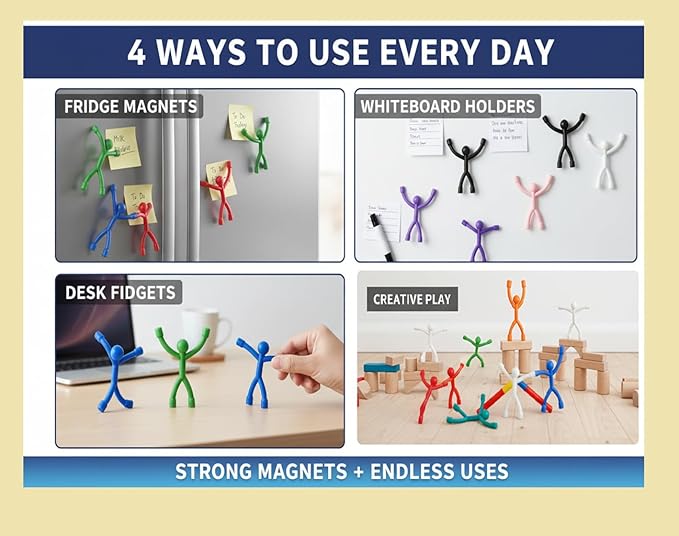 MAGMEN Strong Magnetic Fidget Toys for Kids & Adults - 20 Pack Sensory Toys for ADHD Autism Anxiety - Educational STEM Building Set - Travel Desk Toys - Stress Relief for Focus & Calm Ages 3+