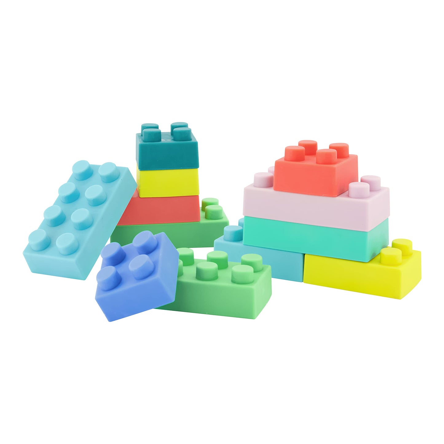 Infantino Building Blocks Set, Soft 12-Piece & Interlocking 24-Piece for Babies & Toddlers