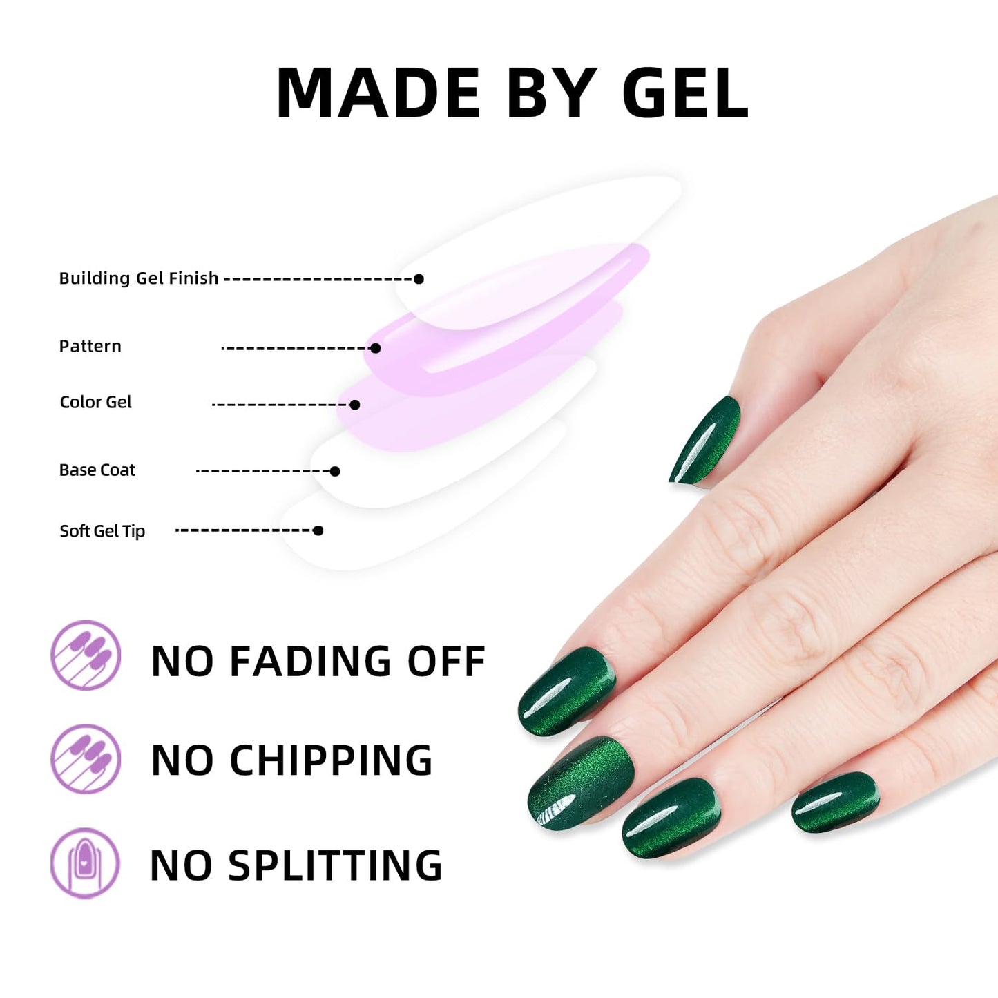 10PCS Press on nails CS002