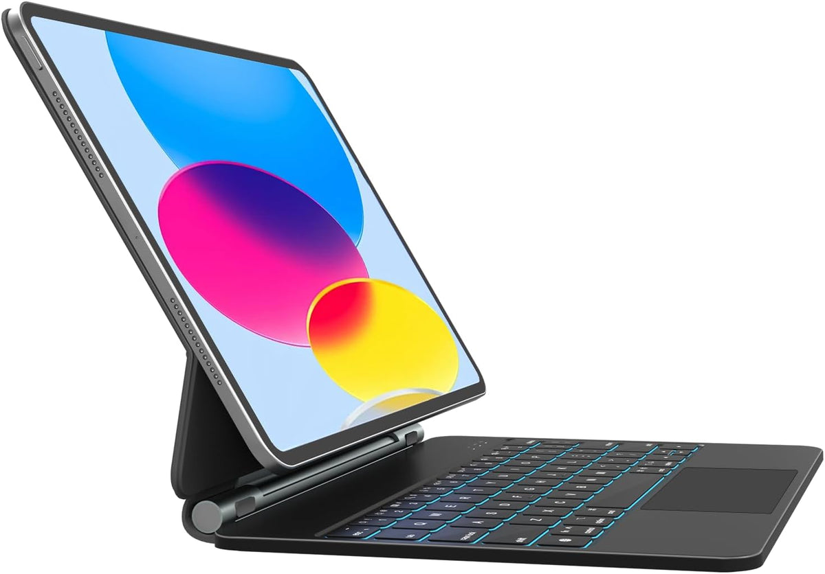 Keyboard Case for iPad 11th (A16, 2025) and iPad 10th Generation (10.9" 2022), Magic Keyboard for ipad 10th Generation with Multi-Touch Trackpad, Floating Cantilever Stand, Backlit Keys (Black)