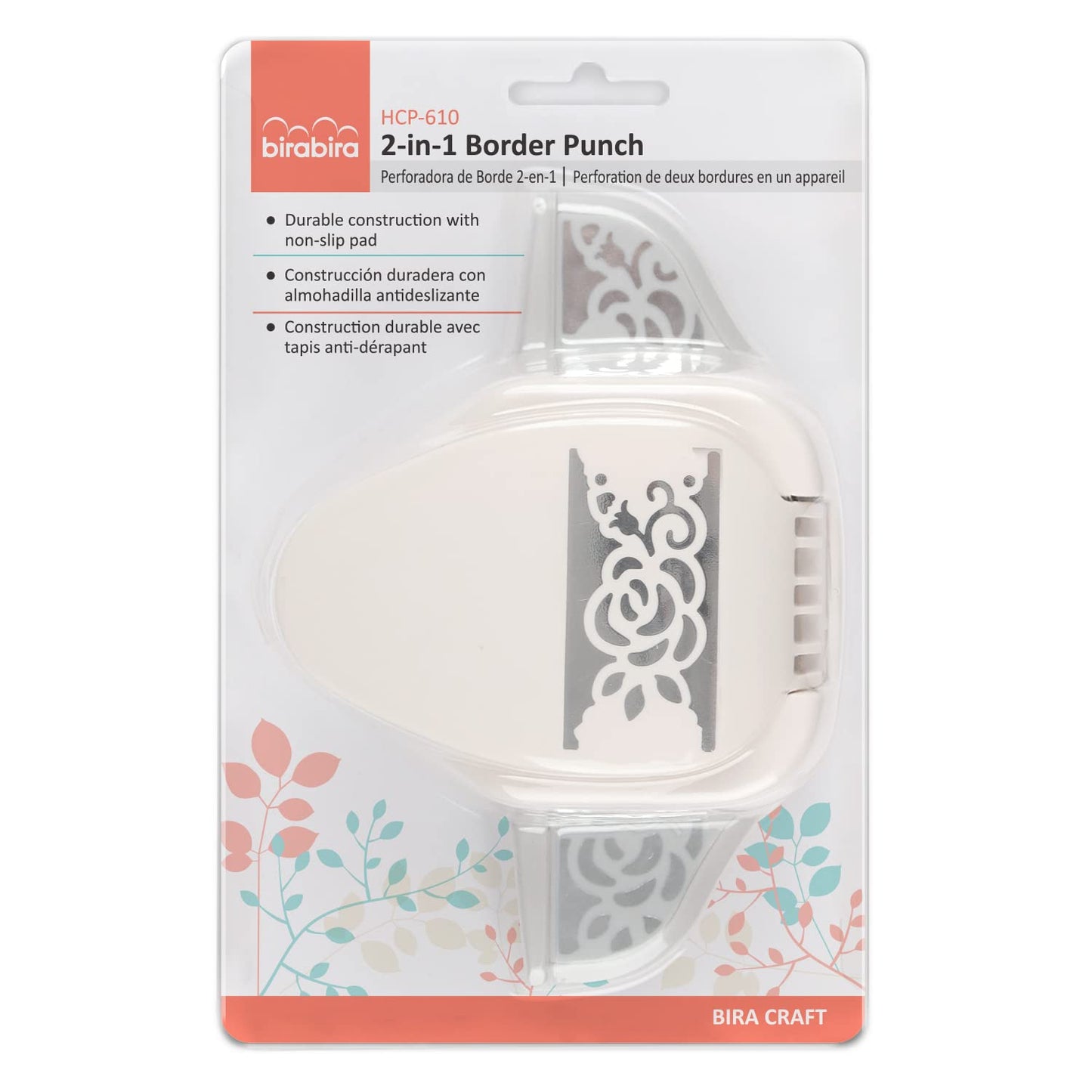 Bira Craft 2 in 1 Border Edge Craft Punch, Valentine’s Day Punch, for Scrapbooking (Rose-2)