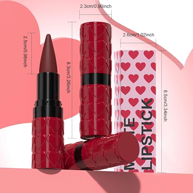 3Pcs Gradient Matte Lipstick Crayon Lip Liner pencil,Crayon Form and Cone Tip 2-in-1 Lip Liner and Lipstick Lip Combo Set Achieve Flawless Contour Gradual Ombre Effect lip Pencil for Old Women