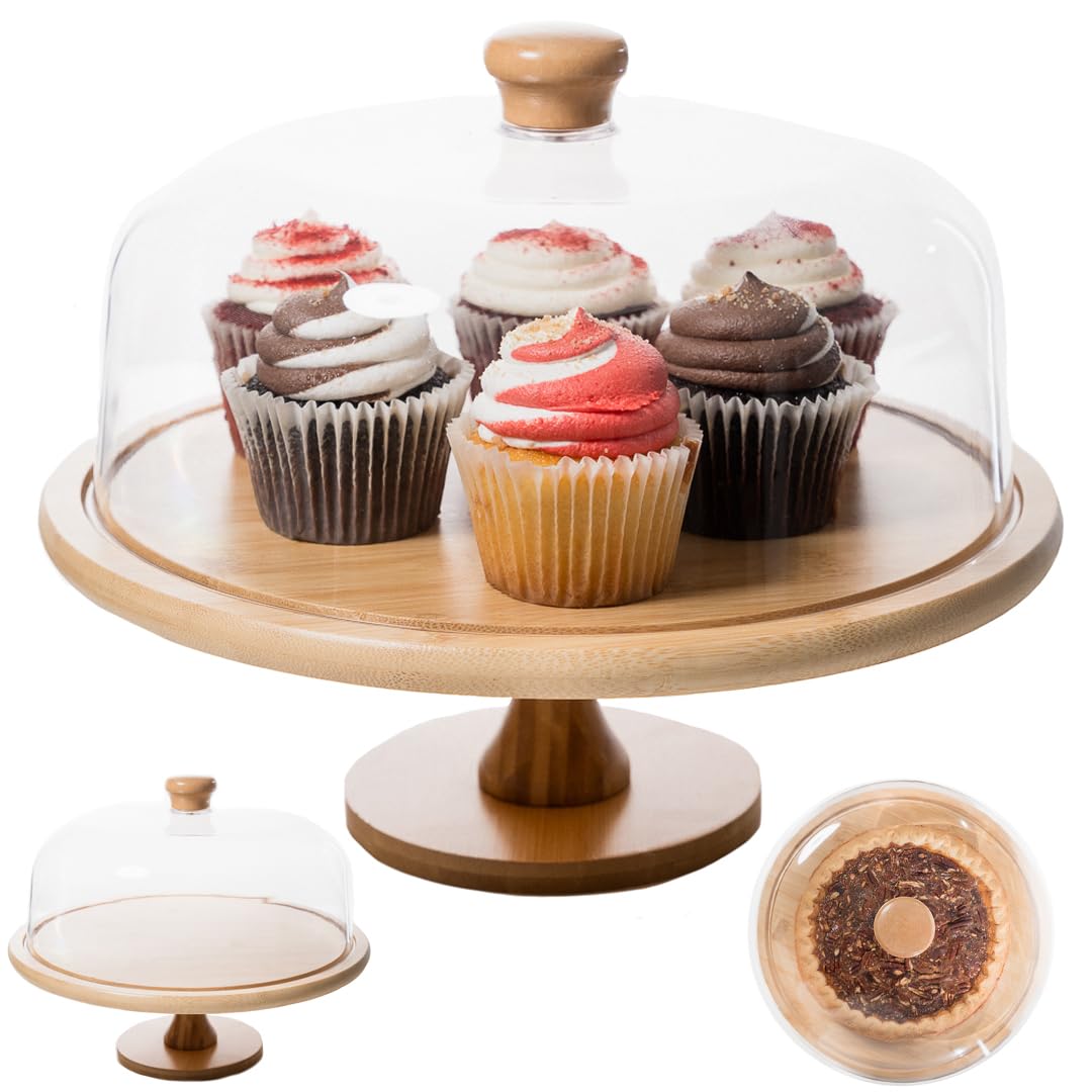 ANGORA BRANDS Cake Stands with Dome - Stylish Cake Stand with Dome - Stand With Lid- Cake Holder with Dome - Decorative Dome for Cake Stand by Antere