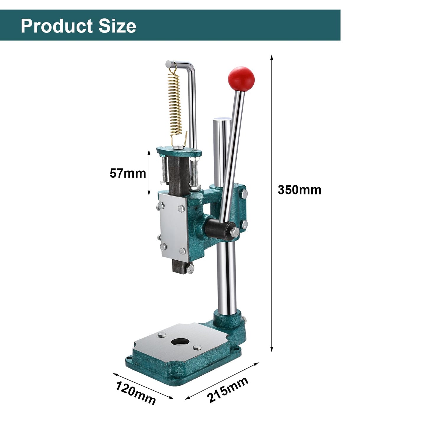 Soiiw Leather Hole Puncher Hand Punching Machine Heavy Duty Manual Press Puncher Punch Tools for DIY Leather Craft Punching Holes with 1.5-13mm Clamping Chuck
