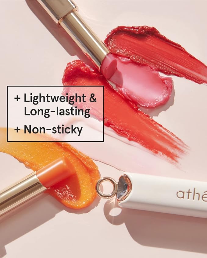 ATHÉ Authentic Lip Balm 09 INNOCENT (Tinted), Lightweight Wear & Plumping Lips without Stickiness, Moisturizing & Nourishing Plant-Based Vegan Chapstick for Dry, Petrolatum Free, Cruelty-Free