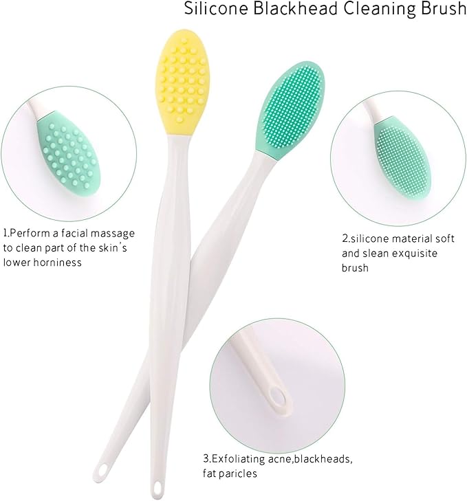 6Pcs Silicone Exfoliating Lip Brushes, 2-in-1 Double-Sided Soft Cleaning Beauty Tool To, Create Smoother Skin And Fuller Lip Appearance. ﻿