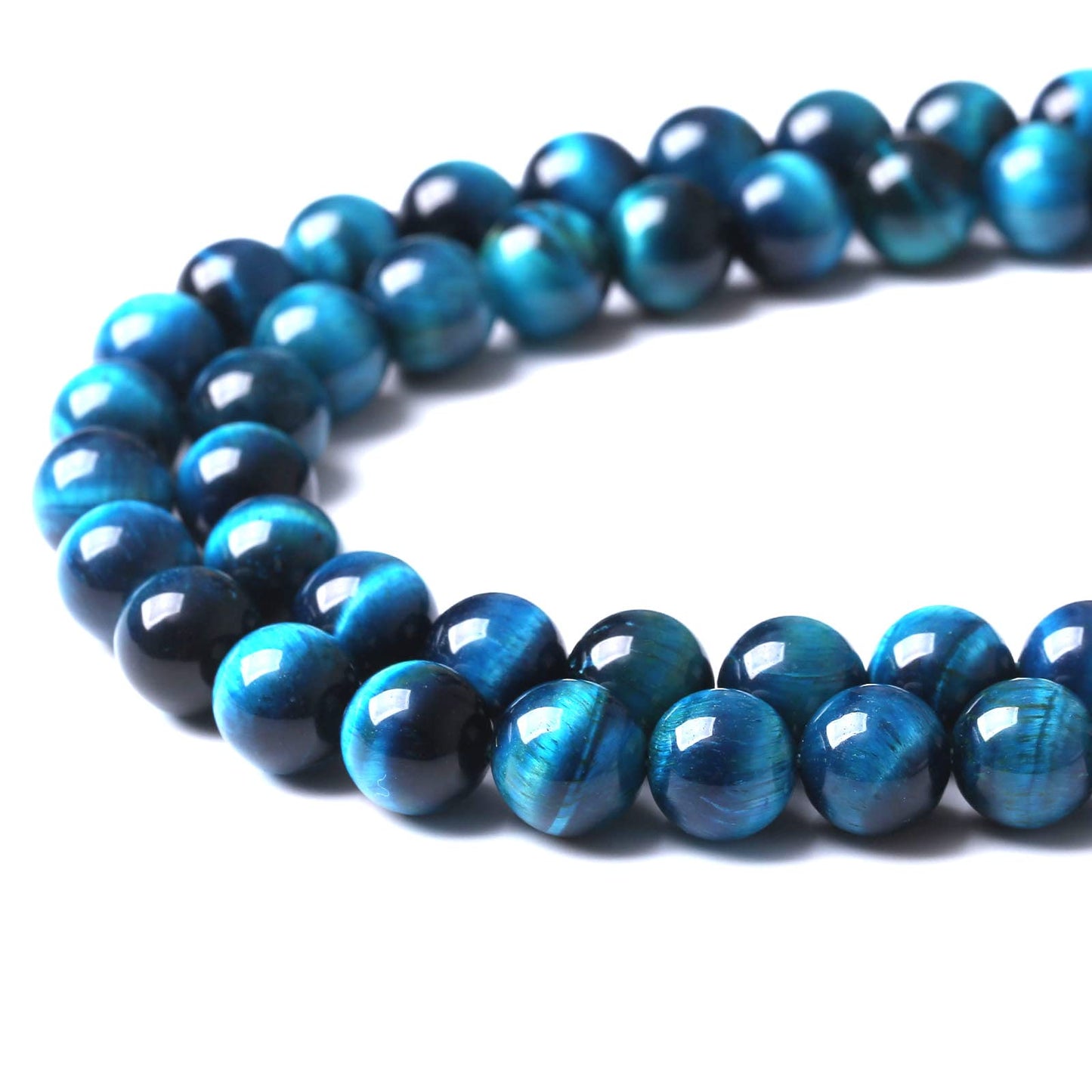 45PCS 8MM AAA Blue Tiger Eye Stone Beads Natural Gemstone Bead Crystal Healing Energy Jewelry Making DIY 15 inches