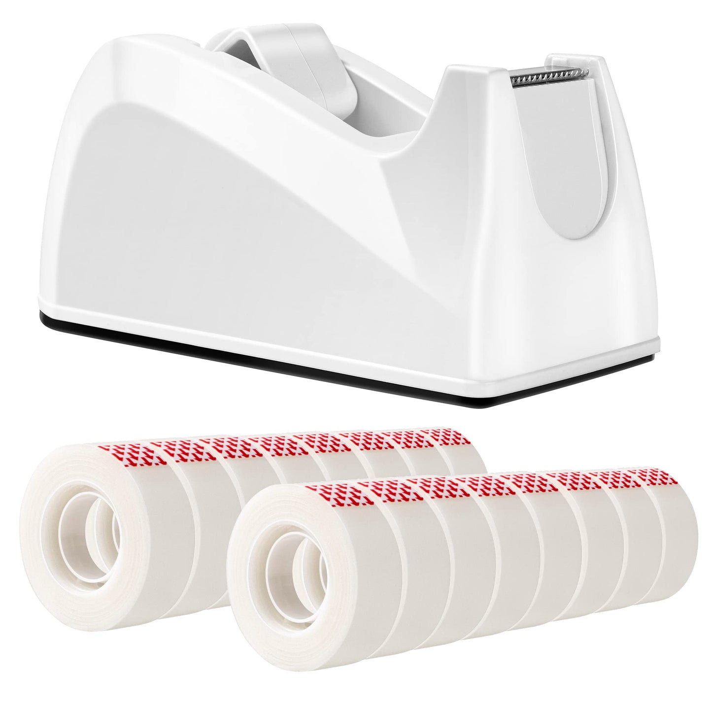 Amazon Basics Tape Dispenser with Refill Rolls - 3/4" x 1300" (36 yds), 16 Pack, Matte Finish
