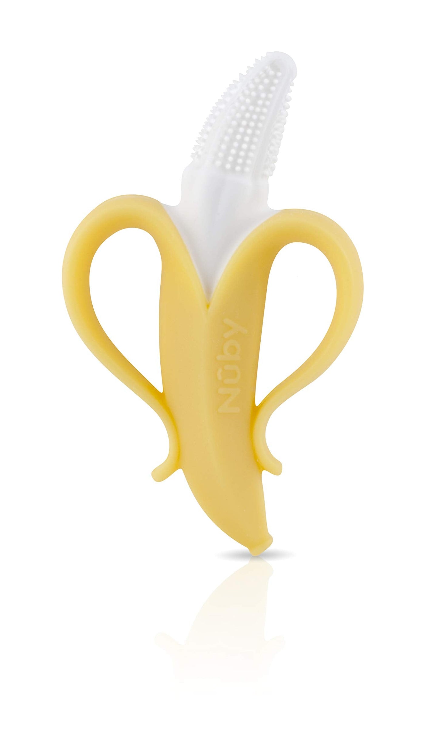 Nuby Nananubs Banana Massaging Teether – Baby Teething Toys 3 Months and Up, Silicone Teether for Sore Gums, Infant Toy, Baby Essentials, Brush, Travel Accessory, Gift for Babies (Pack of 16)