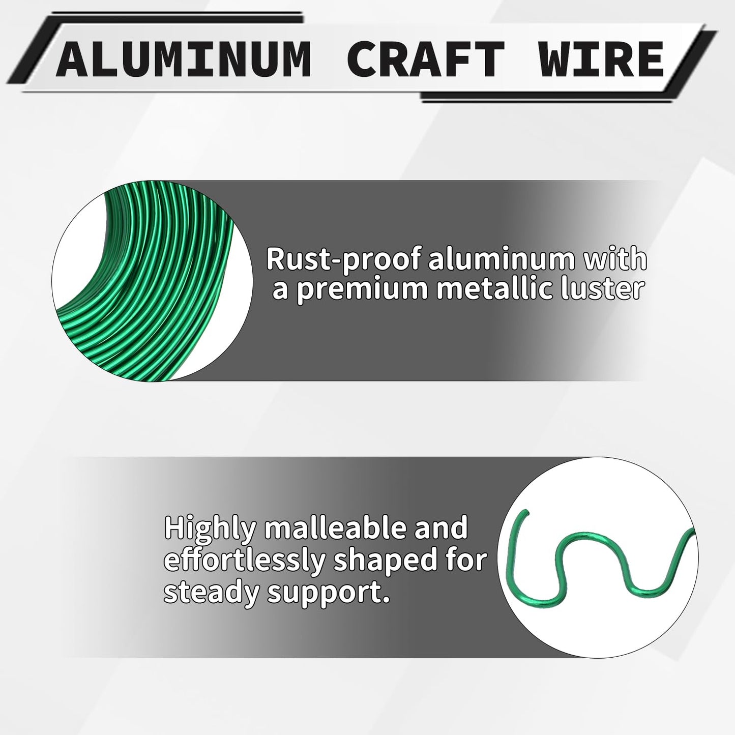 9 Gauge Aluminum Craft Wire, 100 Feet 3mm Bendable Metal Wire for Jewelry Making, Sculpting and Floral Design, Soft Armature Wire for DIY Crafts (Green)
