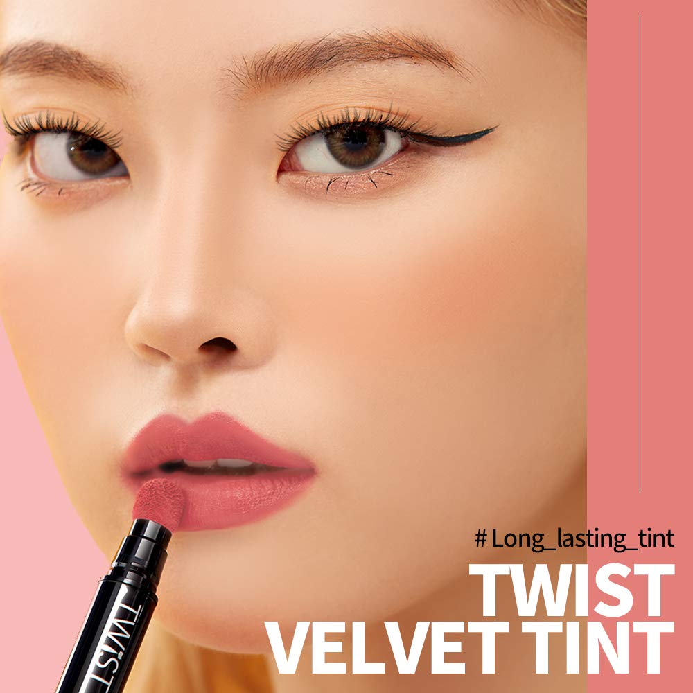 PASSIONCAT Long Lasting Lip Stain for Lips and Cheek Tint | High Pigment Color | lightweight Matte Finish | Weightless | Full Coverage | Twist Velvet Tint #6 (No.6)