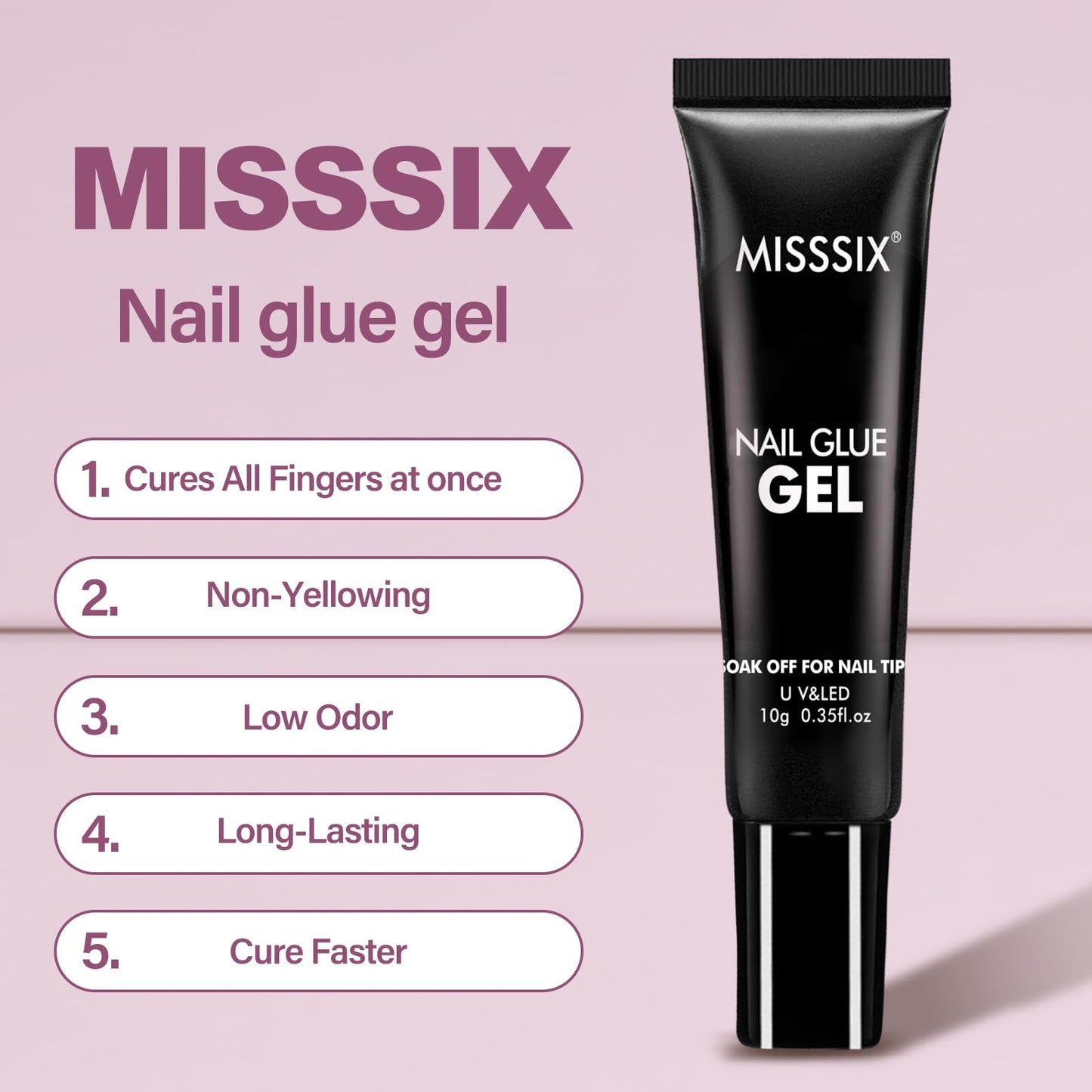 Misssix Medium Square Gel x Nail Tips Kit, 216Pcs Pre Etched Clear Fake Nails, Full Cover False Nail 9-in-1 Gel Glue and Portable Mini U V Nail Lamp for Women 12 Sizes