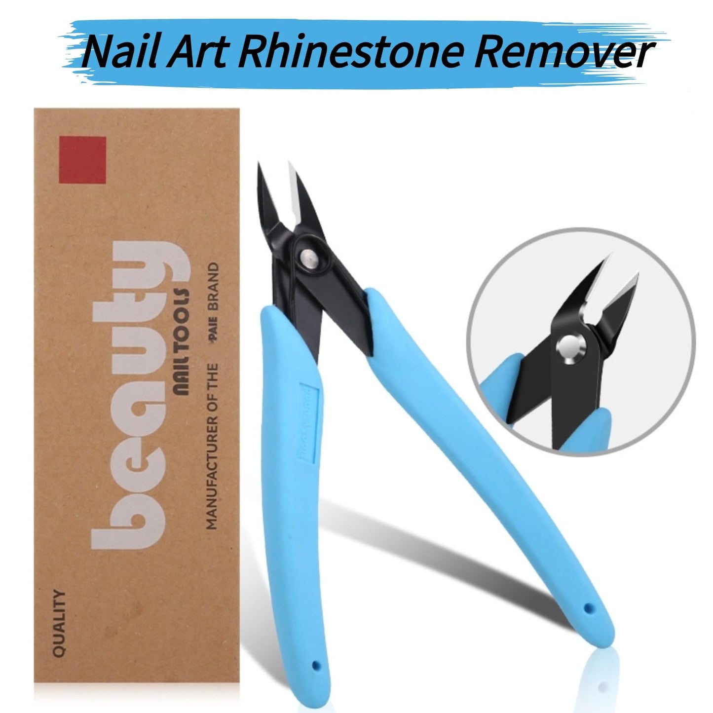 3 Pcs Rhinestone Remover Tool, Nail Art Decoration Remover Crystals Remove Cuticle Cutter Clipper Trimmer Scissors for Small Pieces,Salon and Home DIY Accessory for Manicure