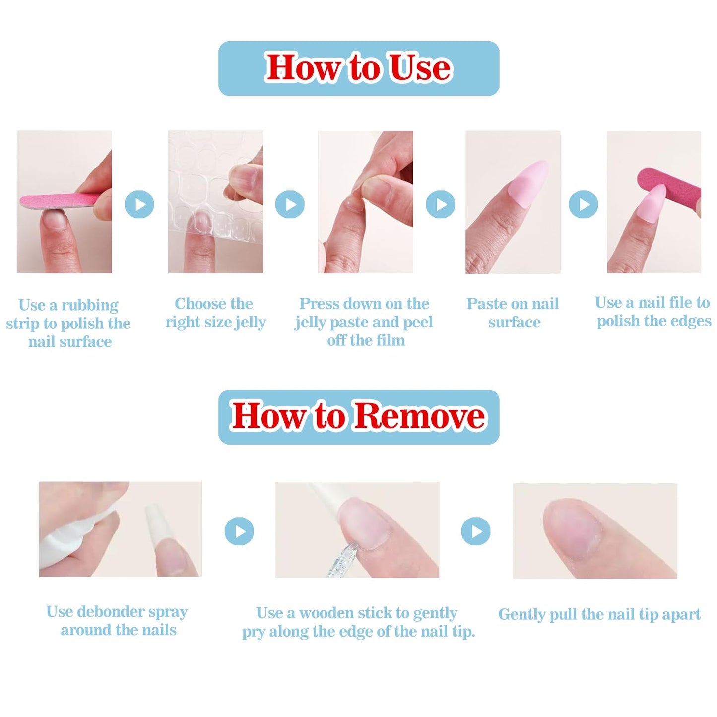 French Tip Press on Nails Handmade Medium Almond 3D Thick Acrylic Nails White False Nails with Flower Rhinestones Designs Elegant Pink Glossy Fake Nail Sturdy Art Press on Nail 10Pcs(S)
