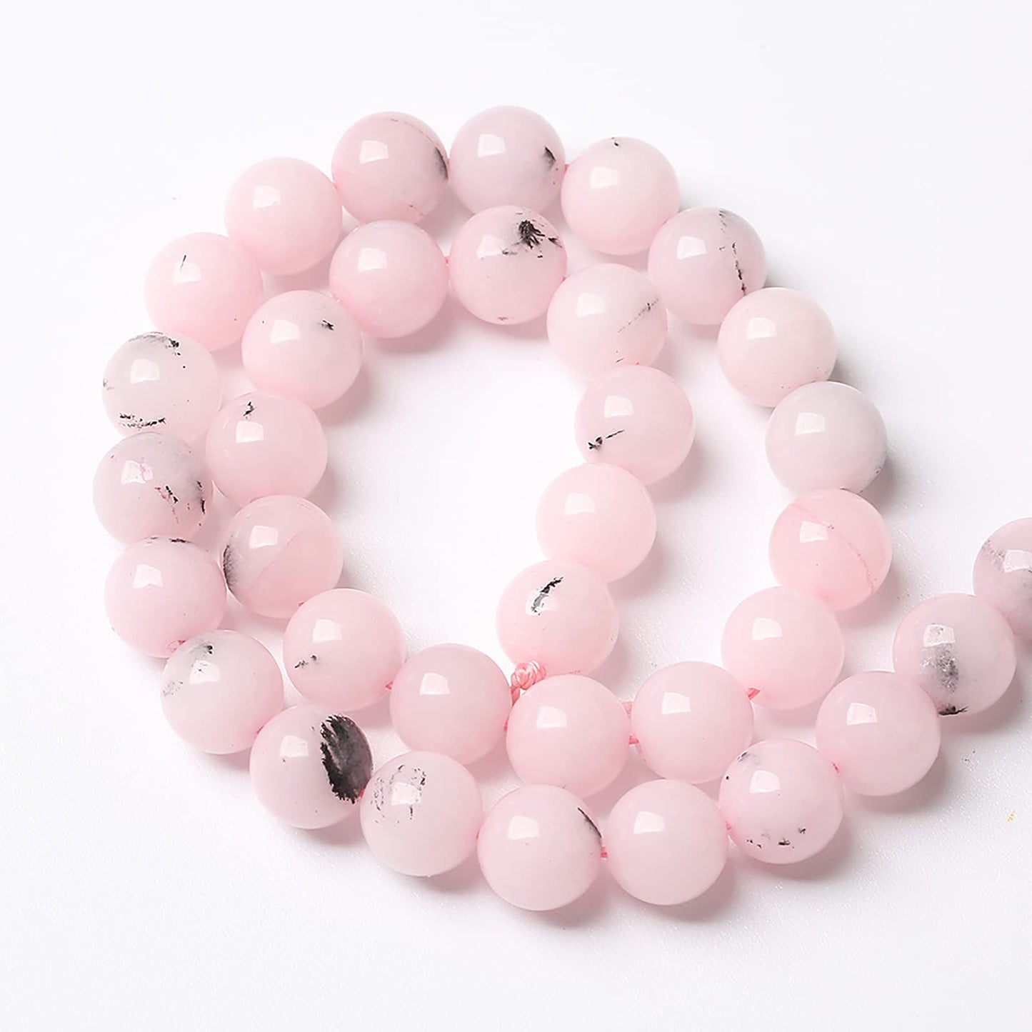 90pcs 4mm Natural Pink Opal Jades Stone Beads Round Loose Spacer Beads for Jewelry Making DIY Bracelets Crystal Energy Healing Power Stone (4mm, Pink Opal Stone)