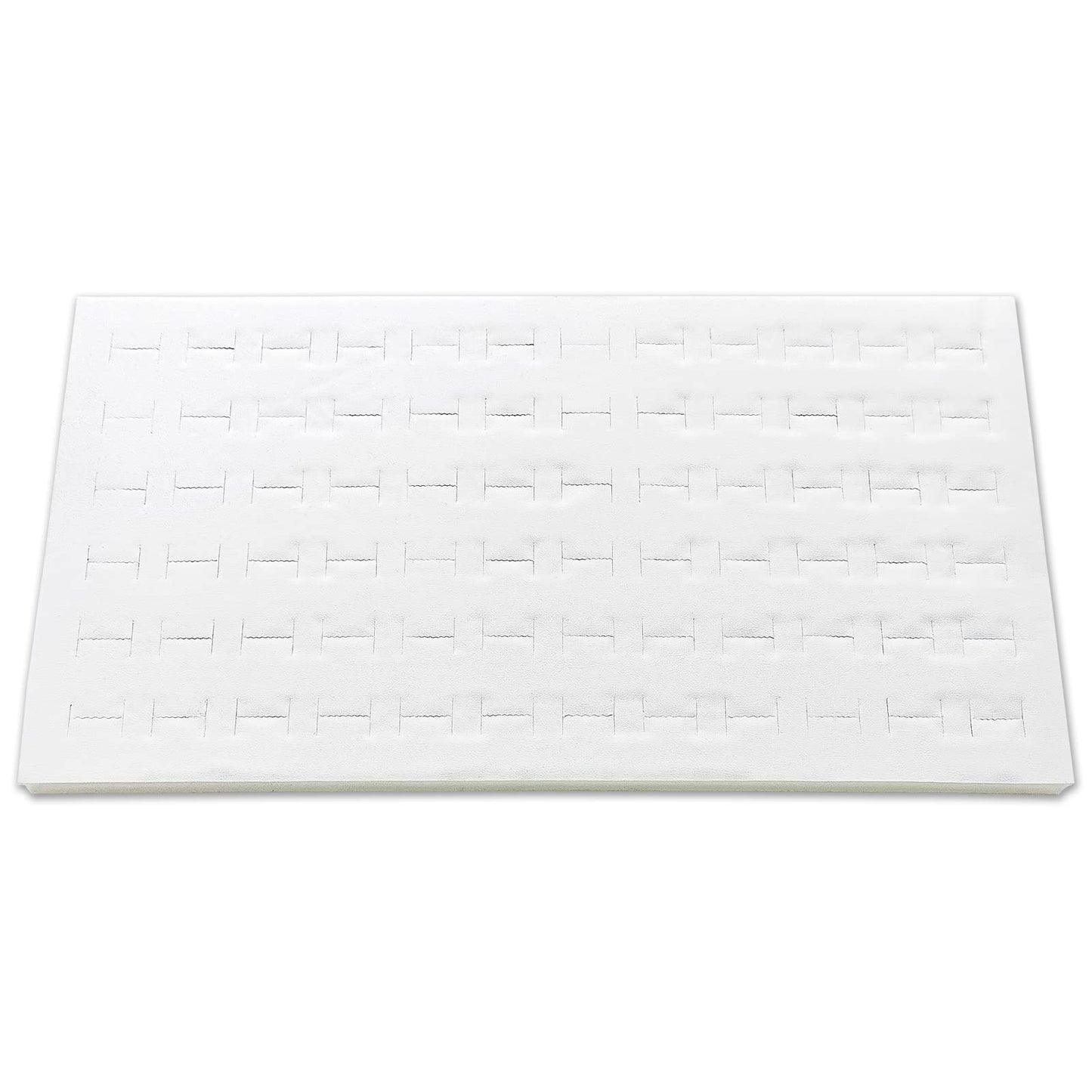 TheDisplayGuys For Your Modern Living 2-Pack 72-Ring Holders Leatherette Foam Padding Jewelry Inserts - Tray/Case Liners - Retail Display, Storage (White) by The Display Guys