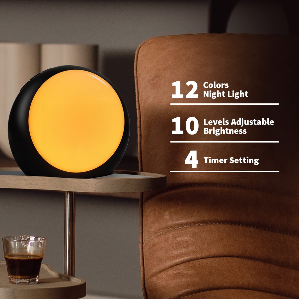 Loud Brown Noise Sounds White Noise Machine 30 Soothing Sounds 12 Color Night Lights Auto-Off Timer Sleep Machine with Memory Function for Baby Kids Adult for Office Privacy White Elephant Gifts