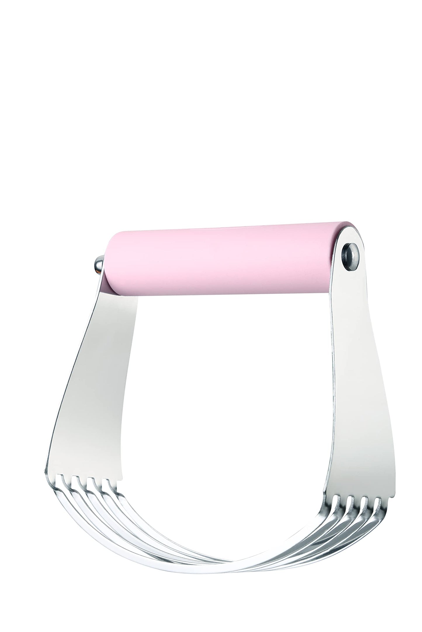Spring Chef Large Dough Blender For Baking, Professional Dough Cutter Tool, Stainless Steel Puff Pastry Cutter Tool, Dishwasher Safe Pastry Blender for Easy Mixing - Pink Lemonade