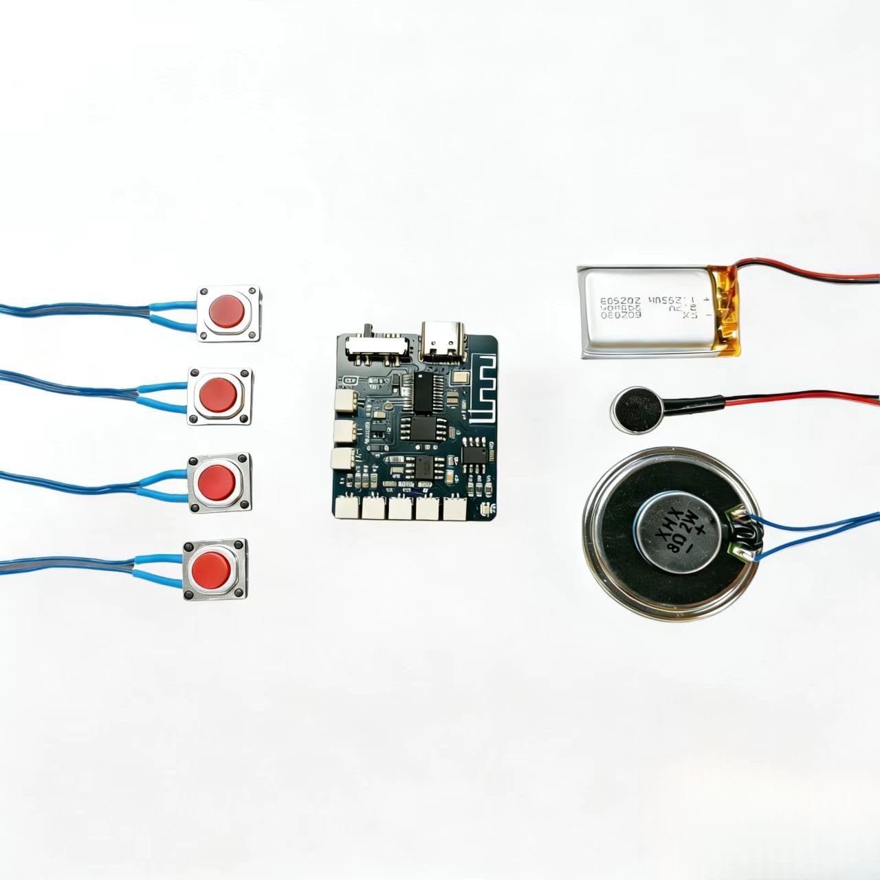 Sound Module,16MB recordable Button,DIY Music Voice Module with Speaker for DIY Birthday Music Box Greeting Card Present