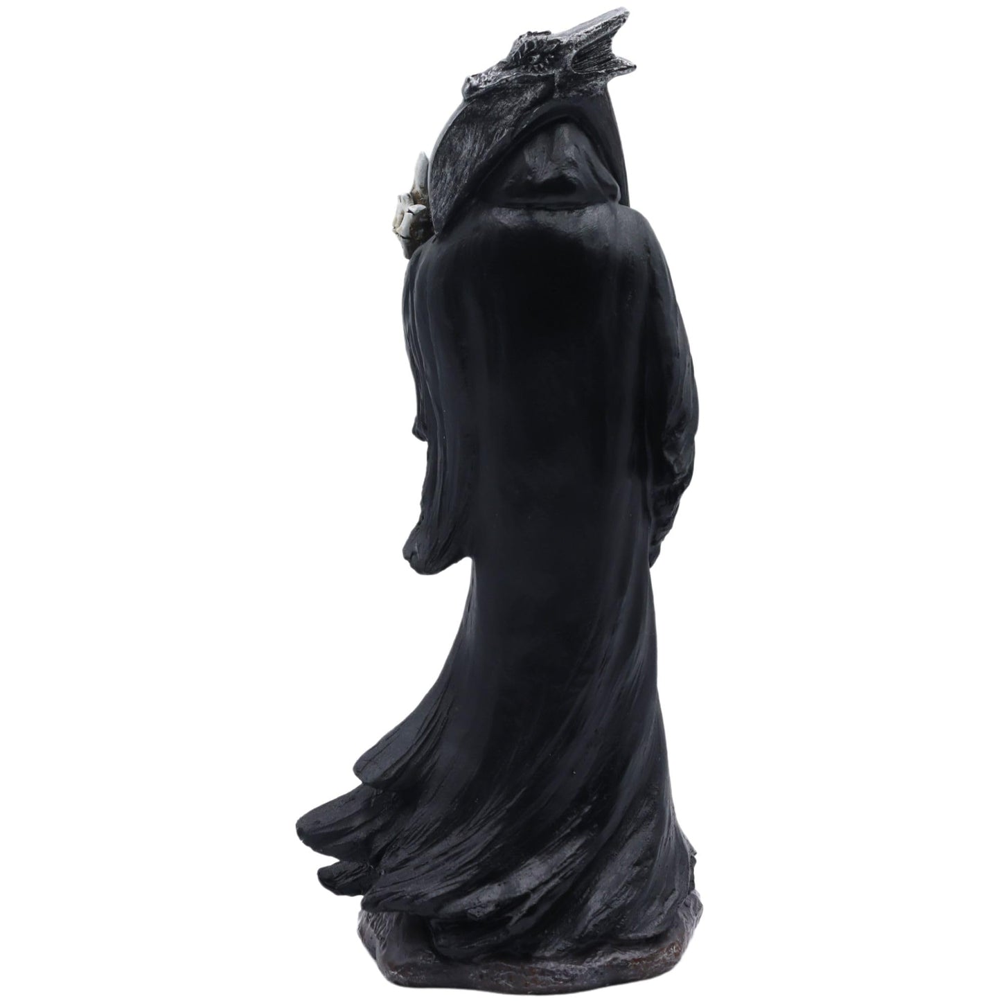 Candy Creations On Cloud 9 Grim Reaper Holding Up Middle Finger Statue, Death Halloween Gothic Figurine, Horror Home Decor