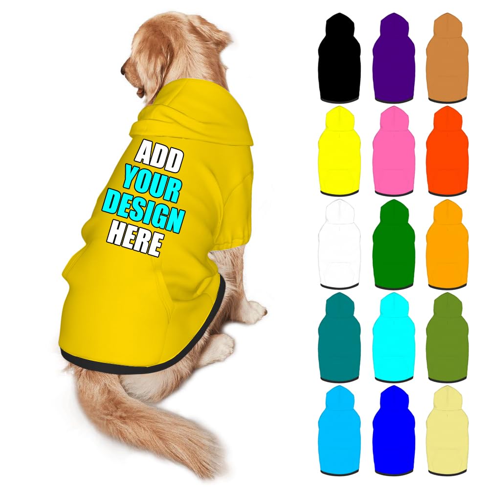 Mynvzrk Customized Dog Hoodie with Name Logo Personalized Text Soft & Warm for Puppy Sweatshirt Hooded for Small Medium Large Dogs Girl/Boy Cats/Kitten, MediumPurple, M