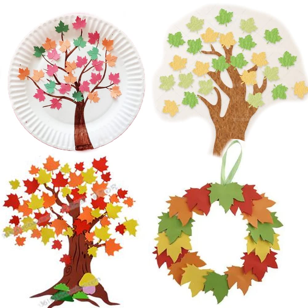 VSREI Maple Leaf Hole Punch, Paper Punches, Maple Leaves Puncher, MapleLeafPunches for Paper Crafts, Maple Leaf-Shaped Hole Punch, 1 inch 5/8 inch 3/8 inch MapleLeafHole Punches Set (Random Color)