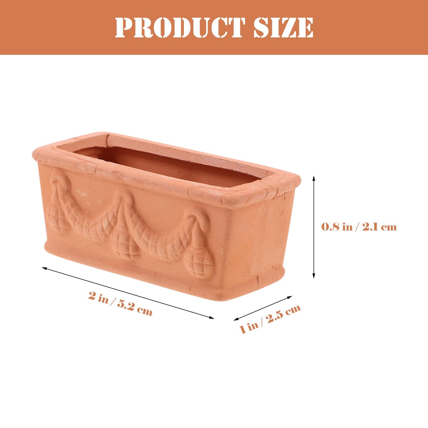 HANABASS Red Pottery Basin Ceramic Planter for Succulent Plants Small Desktop Flower Pot for Home Office Study Room Decoration