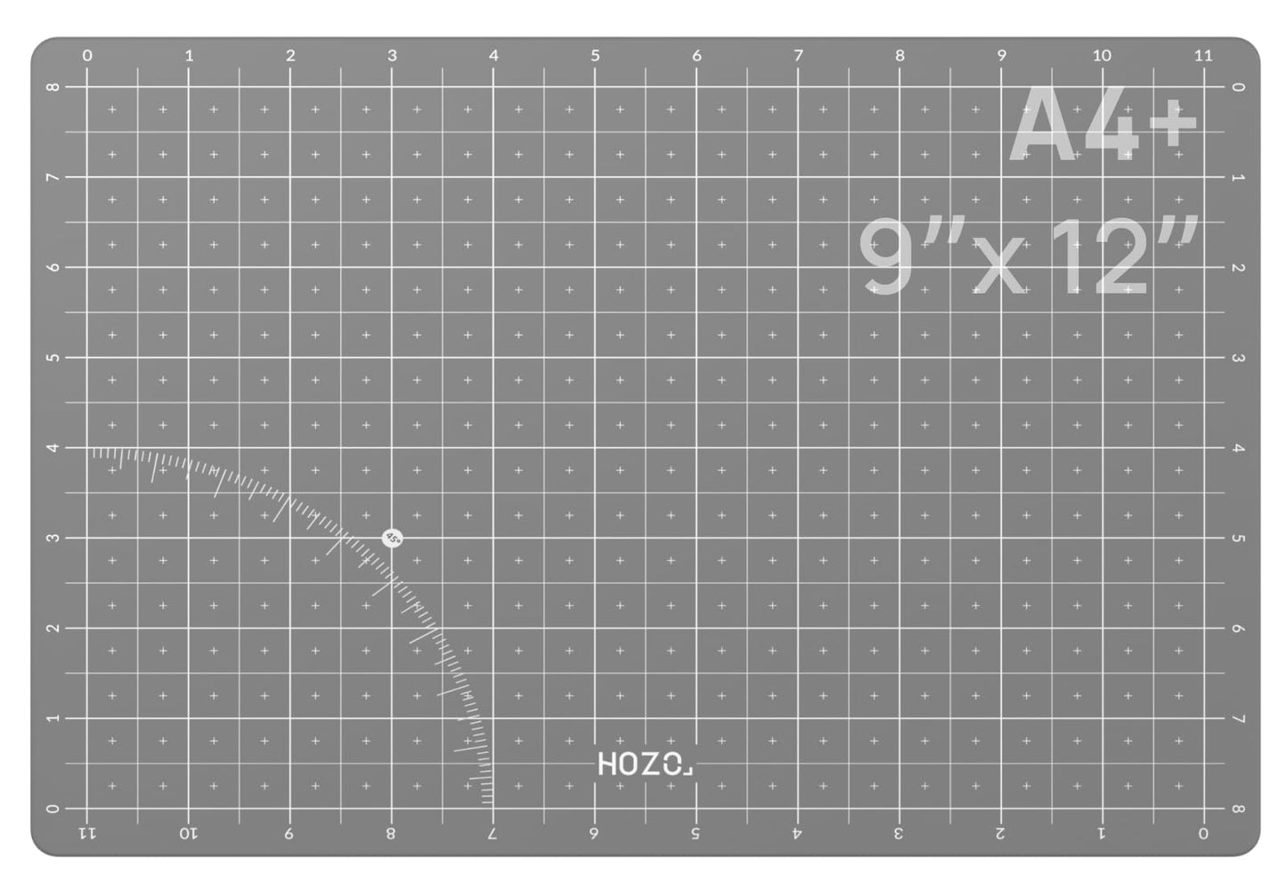 HOZO NanoTech Cutting Mat for Ultrasonic Cutter, 9" x 12" Self-Healing Cutting Mat, Glue-Free Eco Design, Heat-Resistant, Metric & Imperial Scales, Durable for Craft, DIY, 3D Printing & Model Making