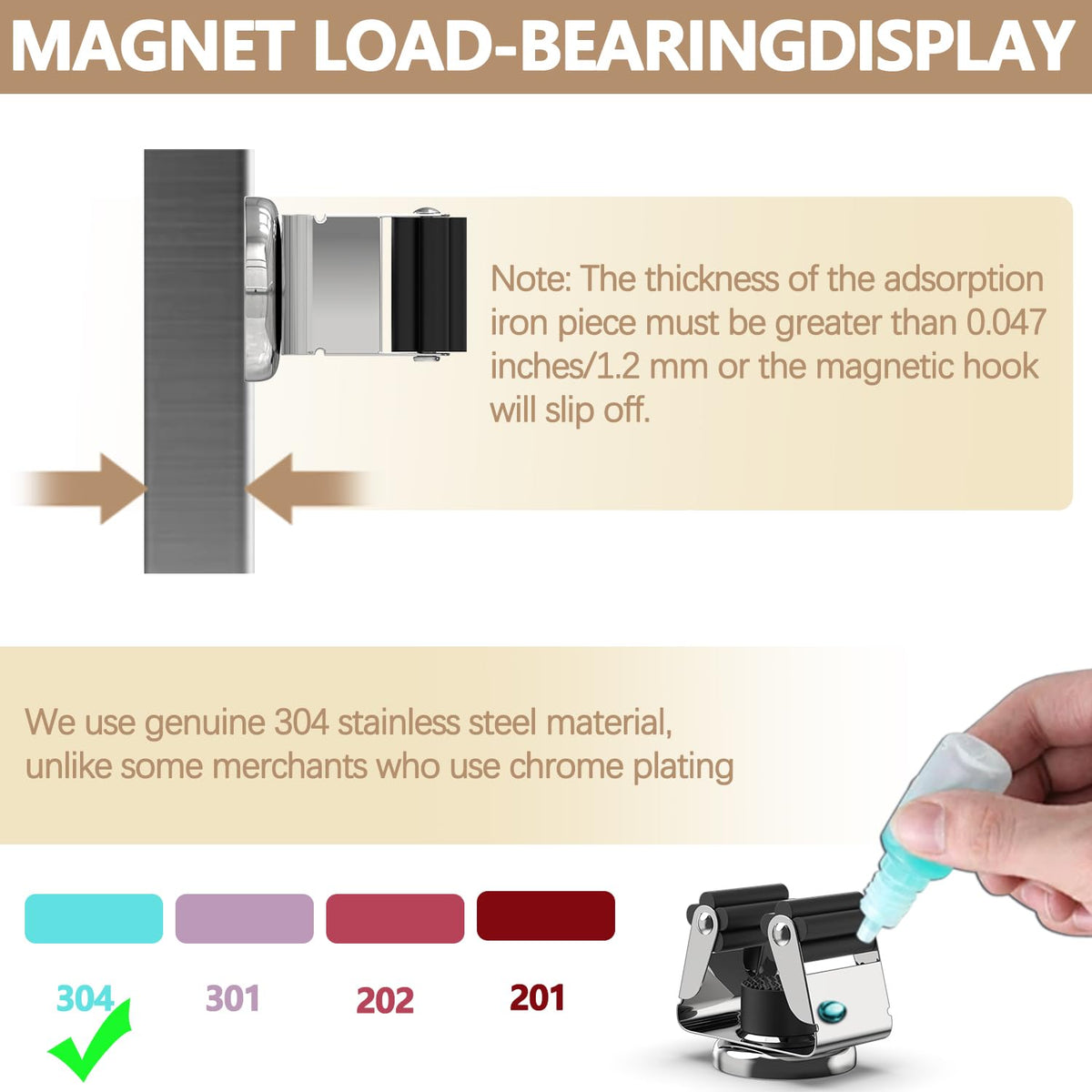 8 Pack Magnetic Broom Holder with 8 Pack Mini Magnetic Hooks (16 count)