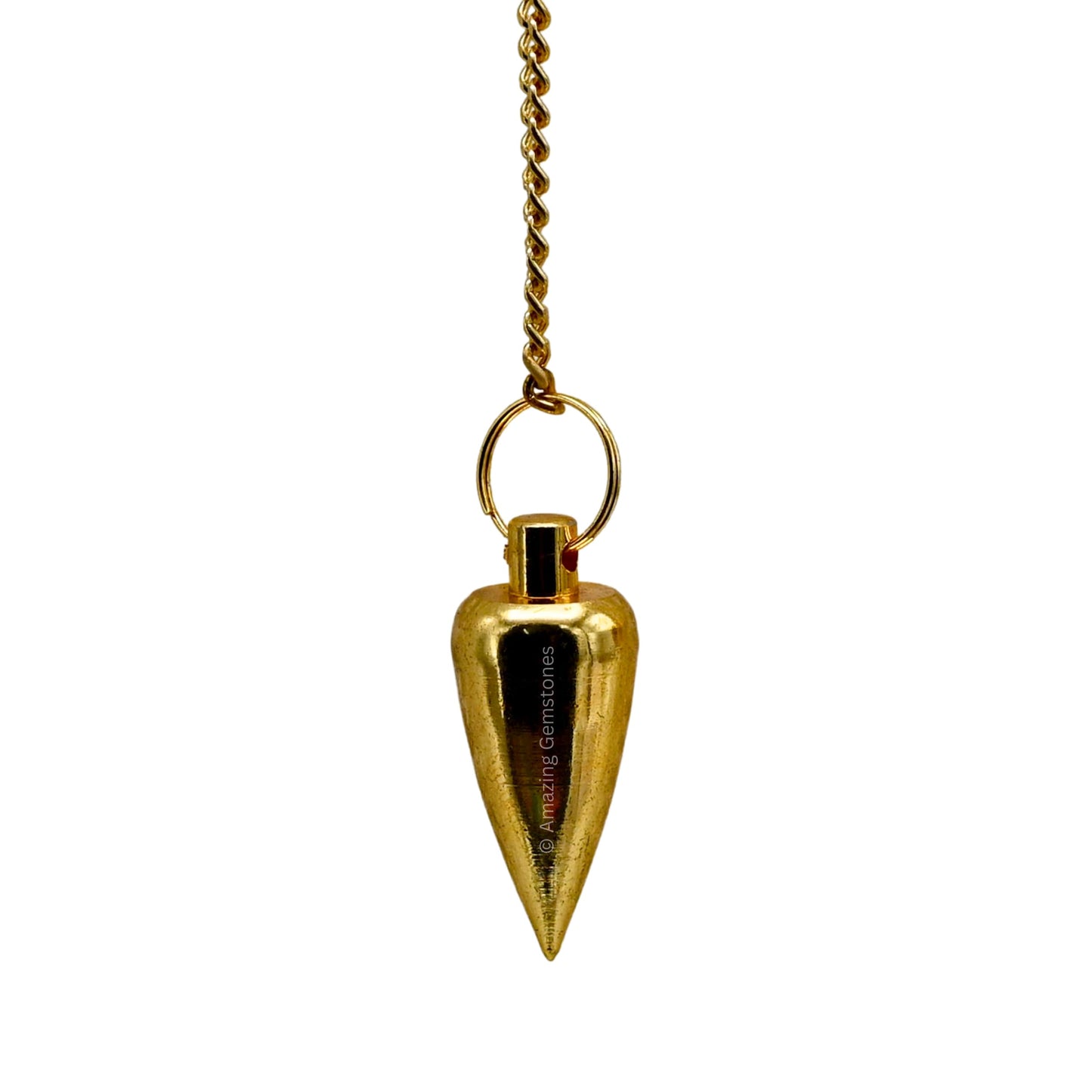 Amazing Gemstone Healing Metal Pendulums for Divination, Gold Cone Steel Copper Pendulum High Energy Pendulo de Bronce Pendulos de Mesa MP27