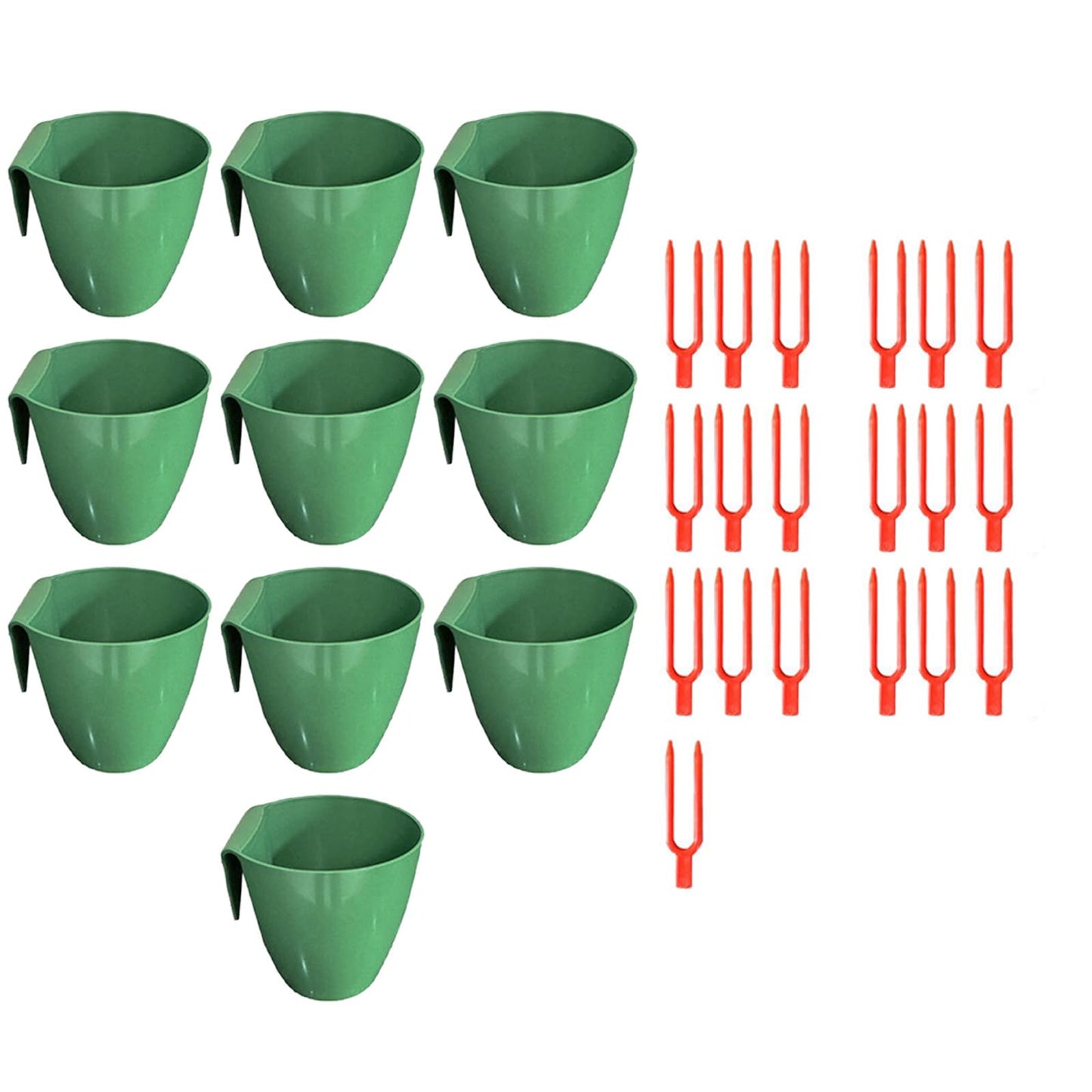 Kangnice Garden Trays Tool for Strawberry Runners Featuring Breathable Cups and Runner Forks to Enhancing Survival Rate and Growth Drainage Planting Cups