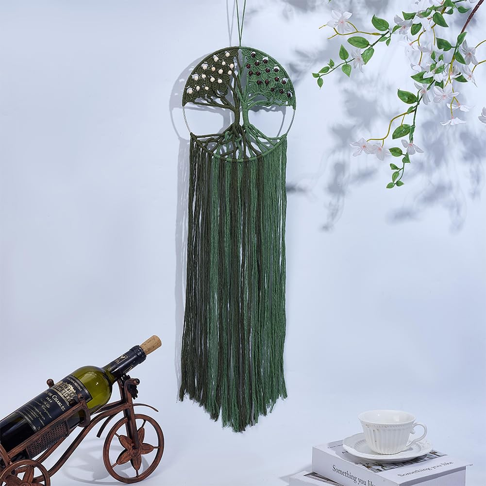 FREEBLOSS Tree of Life Macrame Kit for Beginners DIY Macrame Wall Hanging Tapestry Boho Home Decor for Living Room Bedroom