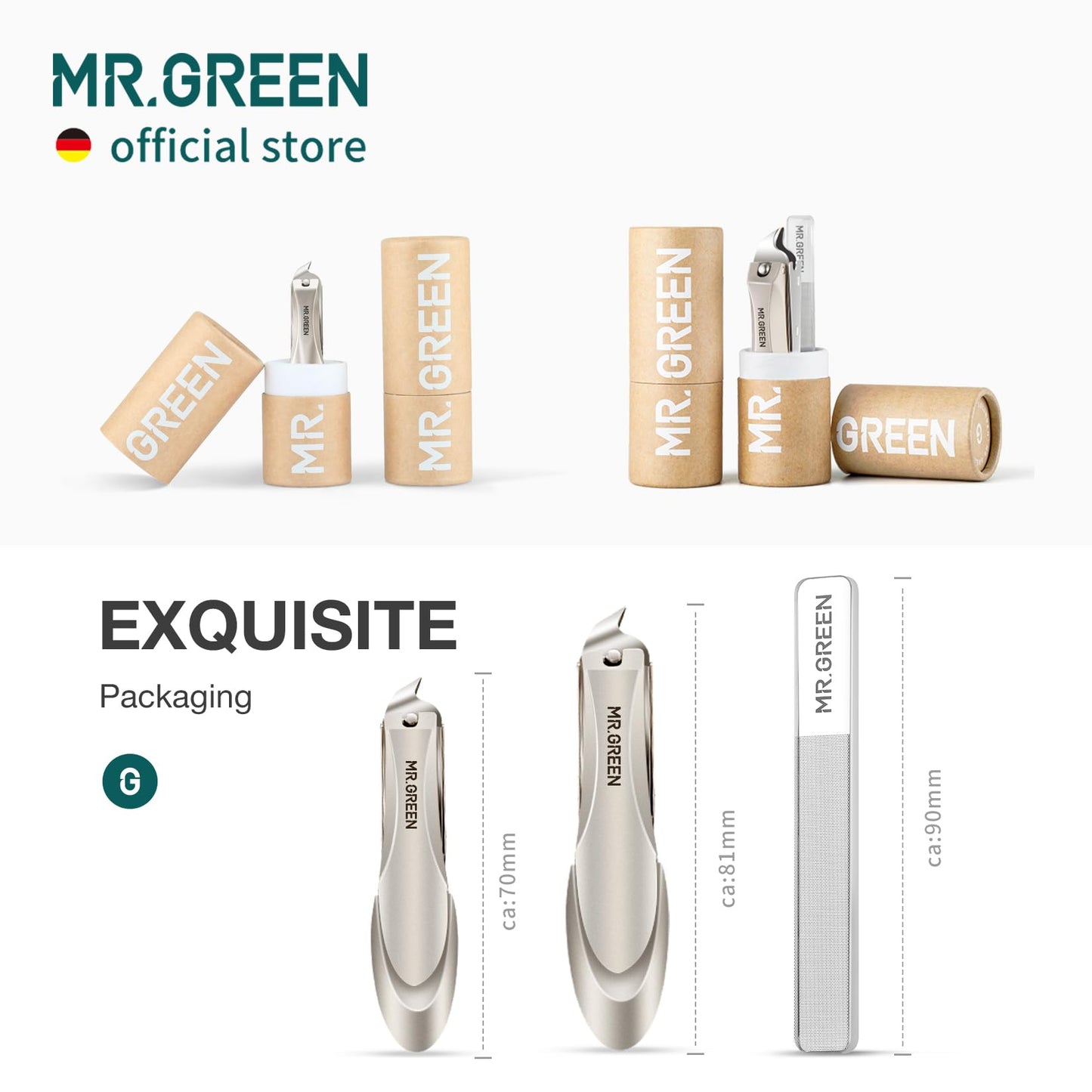 MR.GREEN Slanted Edge Nail Cutting Clippers Cuticle Nippers Tool Stainless Steel Dead Skin Oblique Tip Trimmer Manicure Scissors (Mr-1127 (Small))