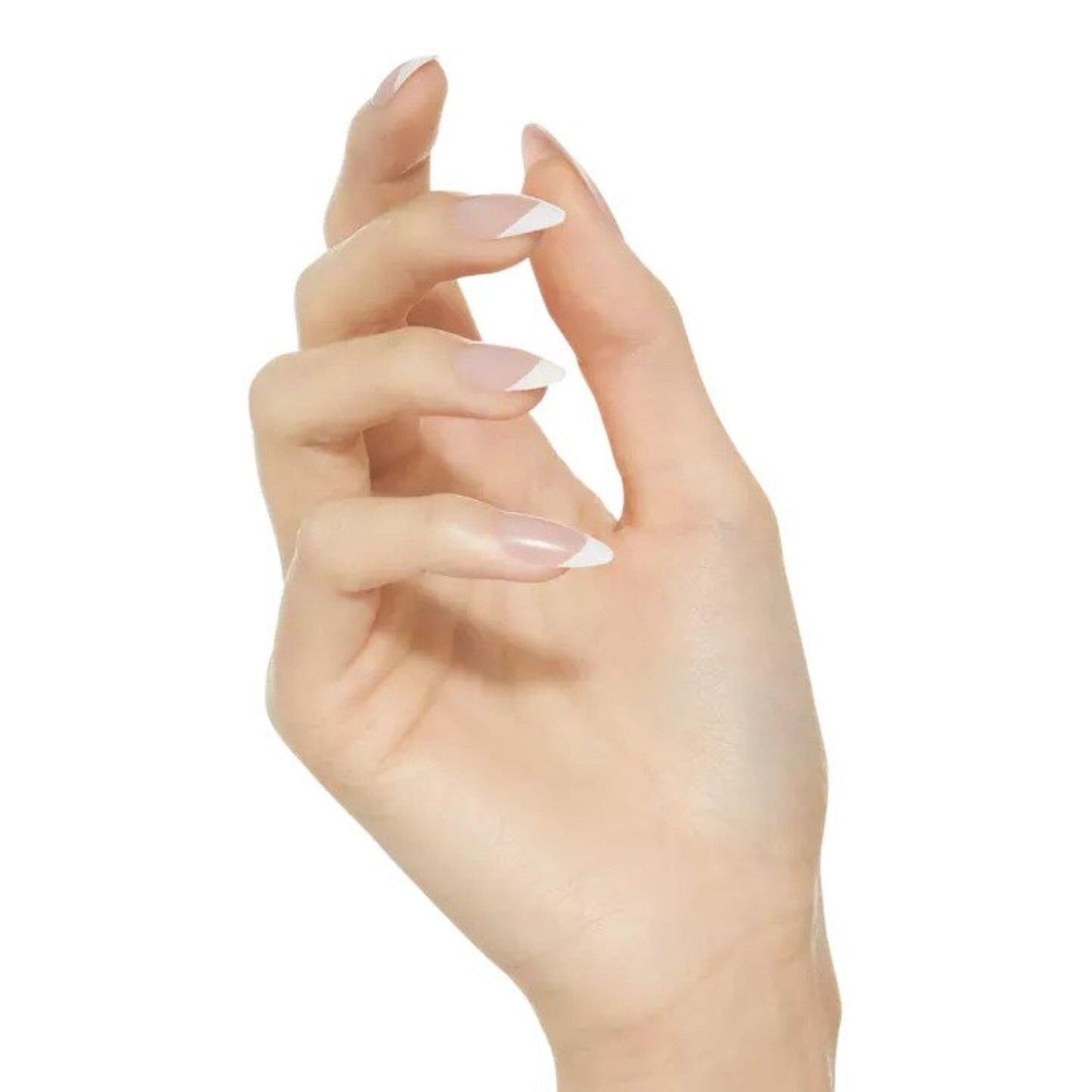 KISS Classy, Press On Nails, Nail glue included, 'Dashing', White, Medium Size, Almond Shape, Includes 28 Nails, 2g glue, 1 Manicure Stick, 1 Mini File, (Pack of 2)