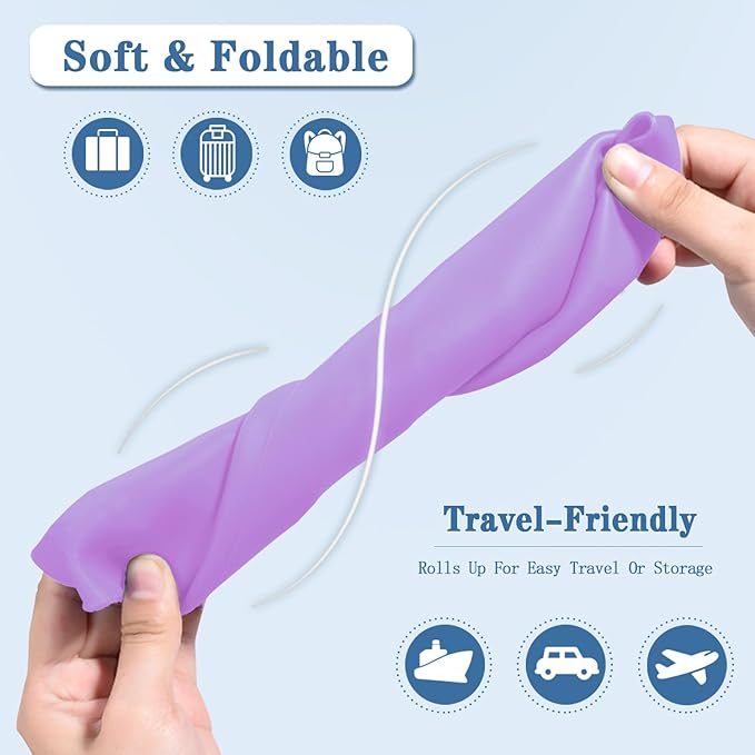 Silicone Adult Bibs with Crumb Catcher, Washable and Adjustable Adult Bibs for Elderly Men Women Seniors