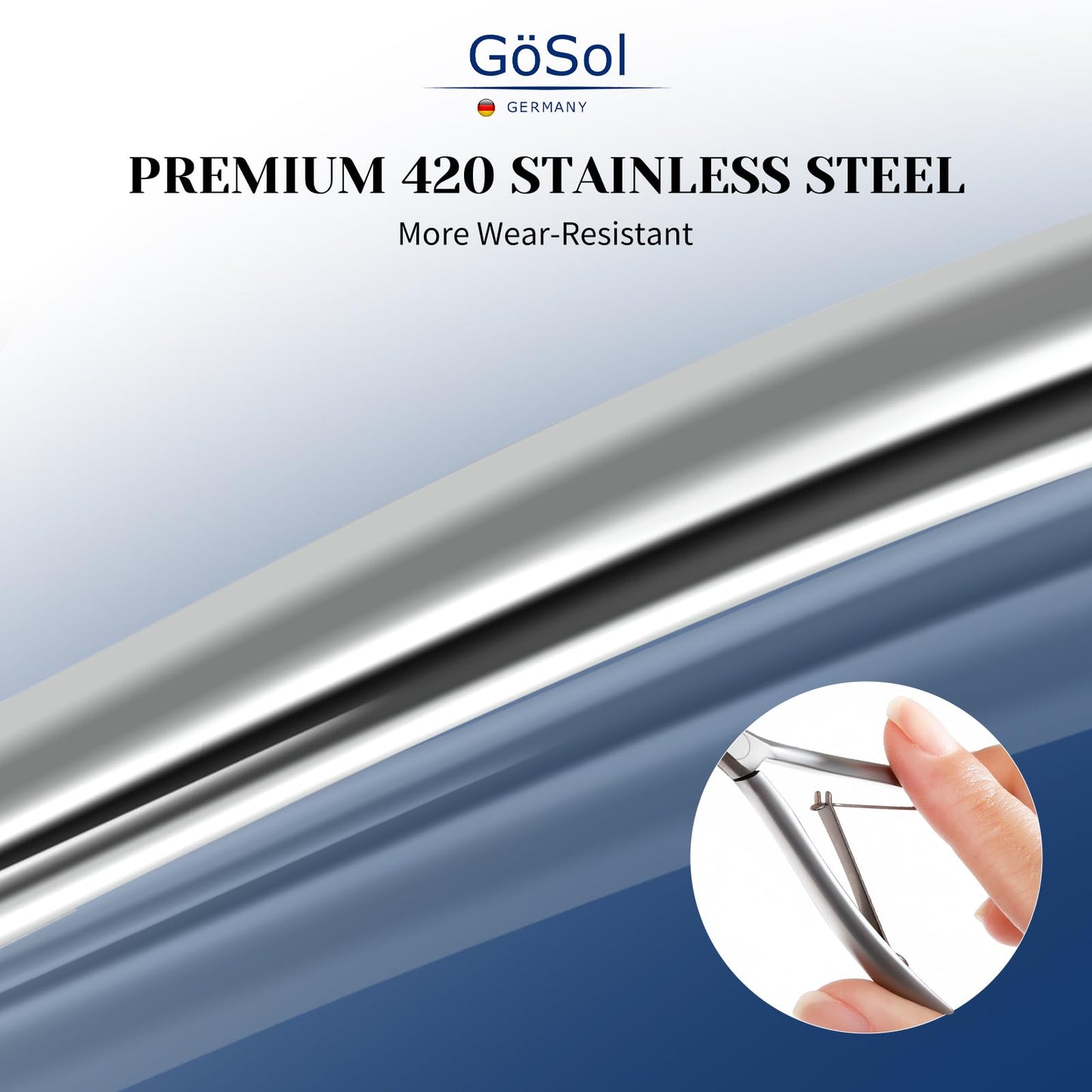 Pro Cuticle Trimmer - Stainless Steel Cuticle Nippers Scissors 1/2 Jaw Ultra-Sharp Cuticle Remover Cutter for Manicure Tool, Includes Black Leather Case