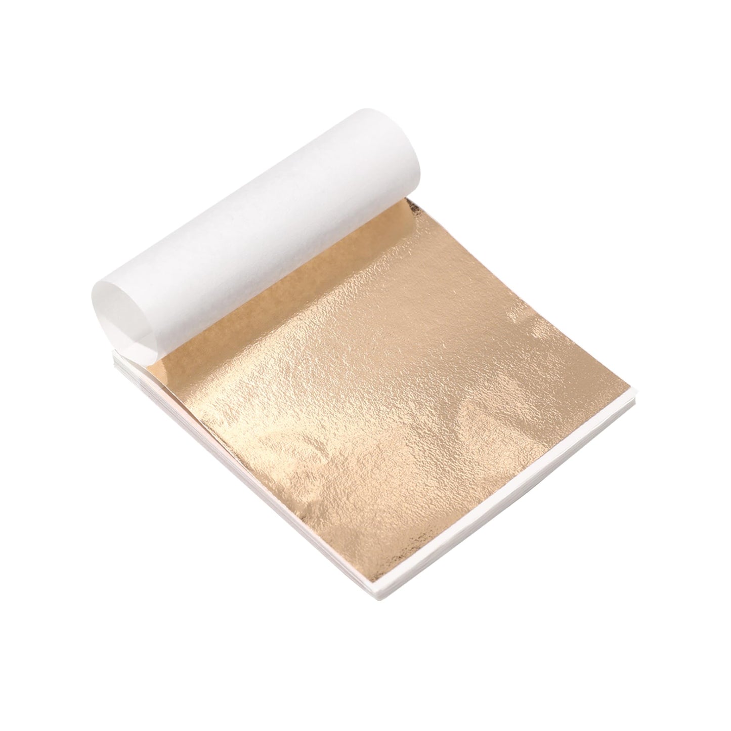 120 Pcs Champagne Gold Imitation Gold Leaf Sheets, 3.54x3.54 Inches Foil Sheets for Crafts, Sculptures, Furniture, Art Decorations, Gilding, Nails & Paintings
