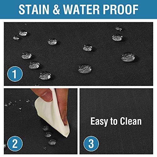 H.VERSAILTEX Linen Textured Table Cloths Round 60 Inch Premium Solid Tablecloth Spill-Proof Waterproof Table Cover for Dining Buffet Feature Extra Soft and Thick Fabric Wrinkle Free, Black - color: Black, size: 60" (Round)