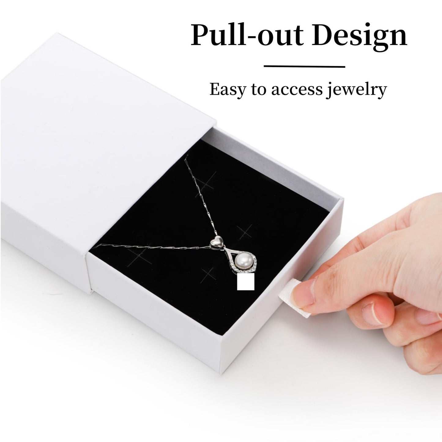WRINGKIT 24 Pack White Cardboard Jewelry Gift Boxes Bulk, Square Jewelry Gift Boxes 3.5x3.5x1.2 Inch, Jewelries Packing Box with Lids Foam Cushion for Necklace Earring Bracelet Ring Display Storage