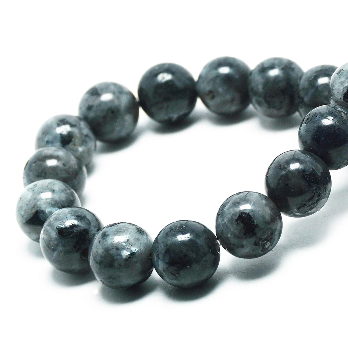 DIQIO Natural Stone Beads for Jewelry Making - 6mm Gemstone Round Loose Beads for Bracelets(58-60pcs, Black Labradorite Stone)